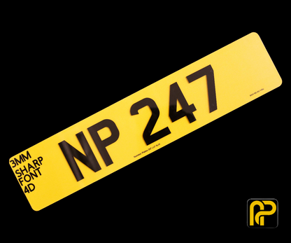 4D Number Plates X2 Road Legal 3MM Premium Acrylic, Car, Trailer, MOT  Compliant